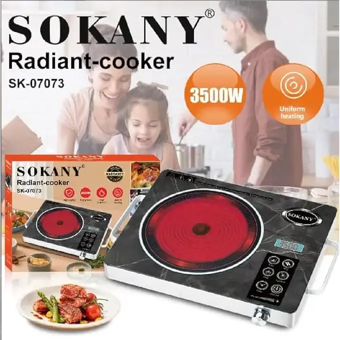 مسطح كهربائي ديجيتال سوكاني عين واحده 3500وات موديلSK-07073