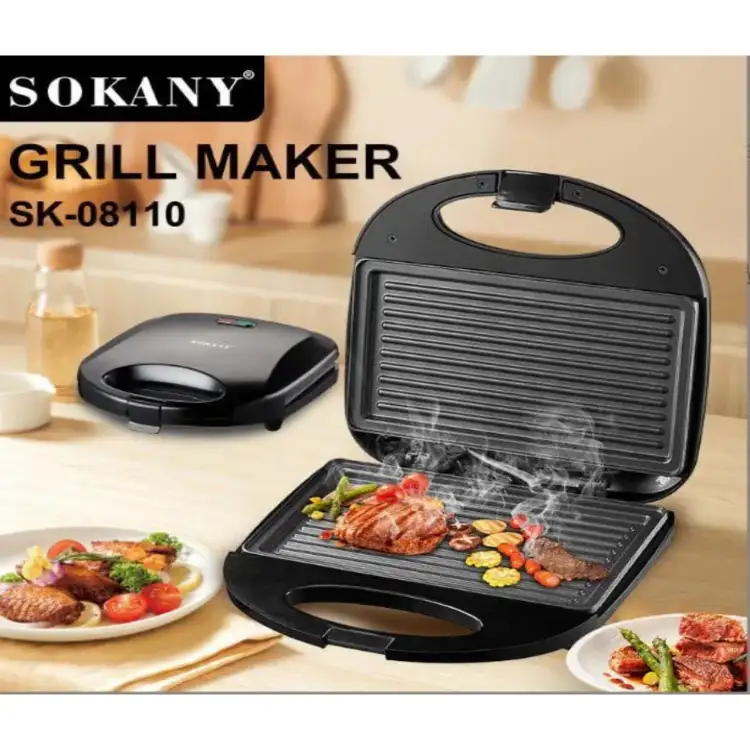 شواية كهرباء سوكاني، 800 وات، اسود - SK-08110