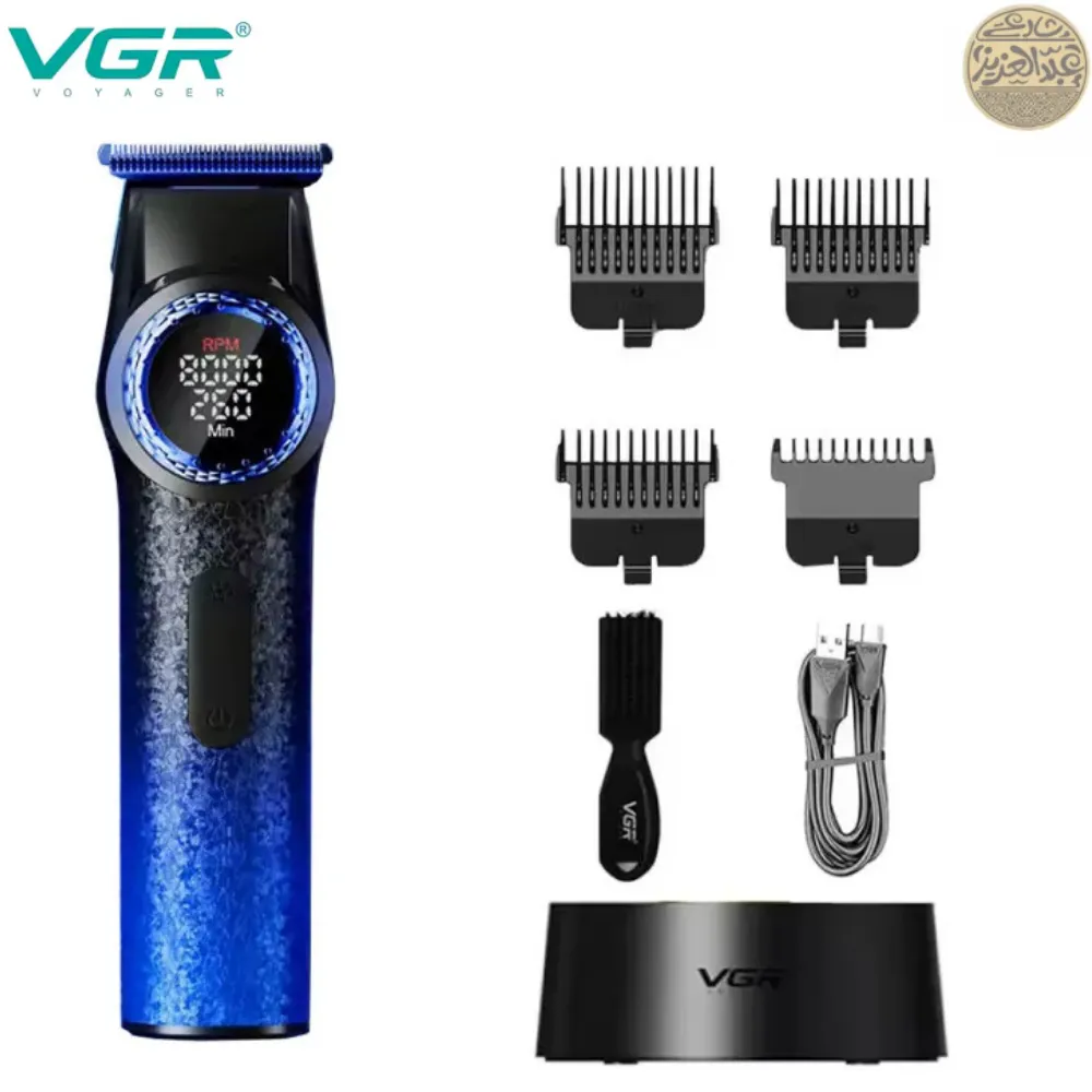 ماكينة تشذيب الشعر اللاسلكية VGR V-977 الزرقاء -  8000 دورة في الدقيقة