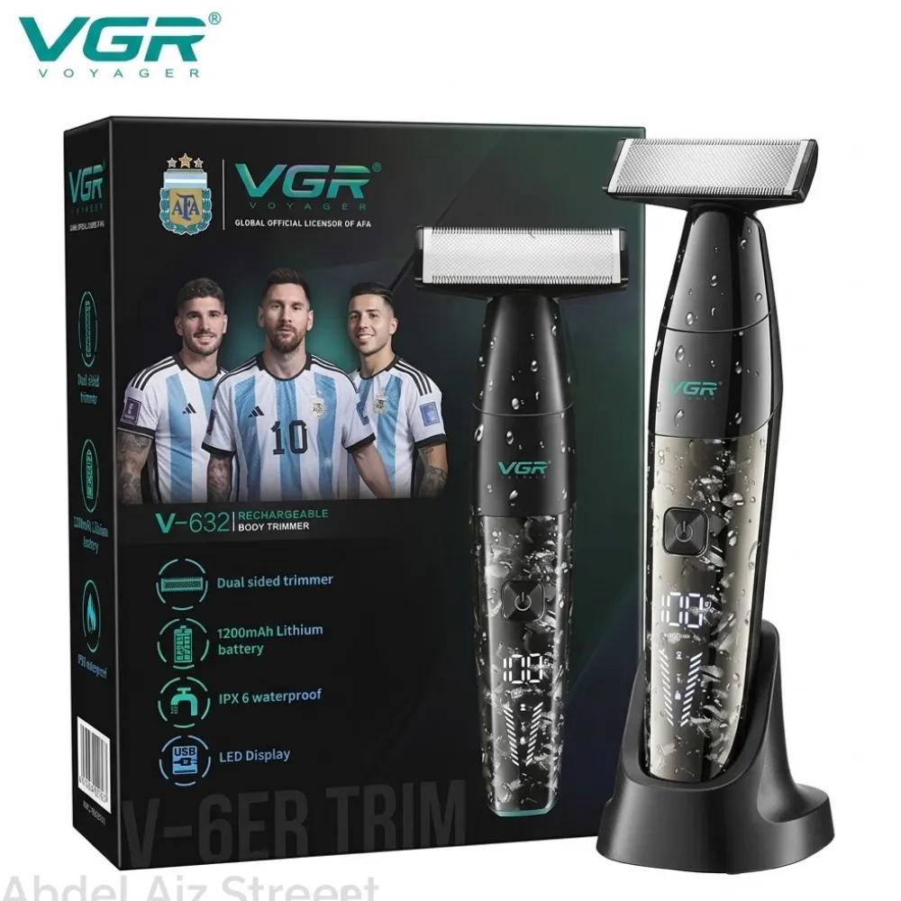 ماكينة الحلاقة الاحترافية VGR V-632 مخصصة لتشذيب شعر الجسم  للرجال