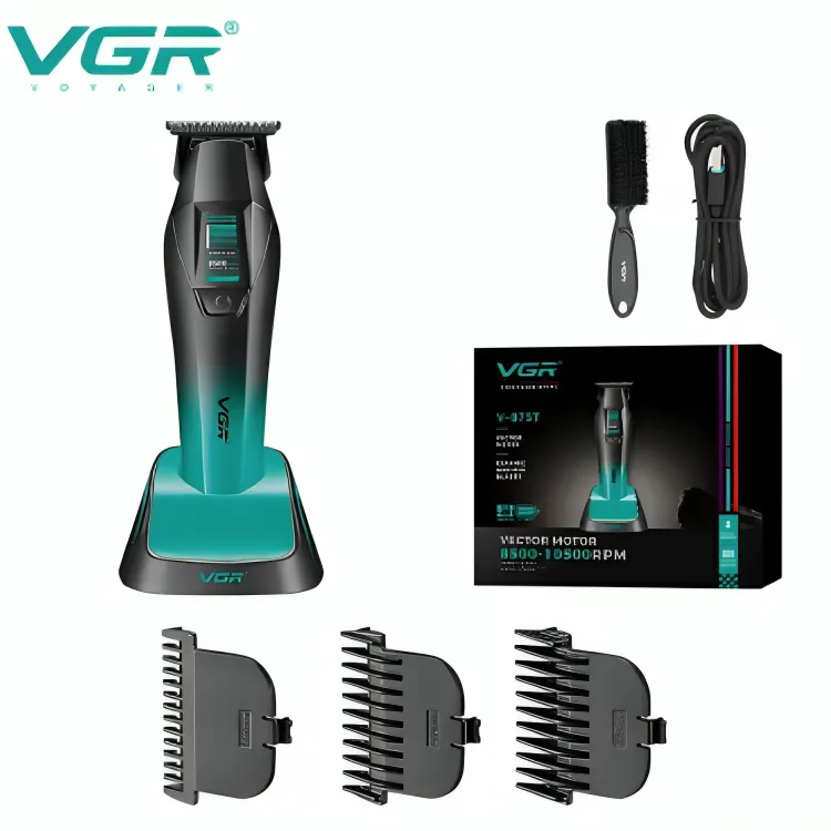 ماكينة تشذيب وتحديد الشعر VGR V-875T الاحترافية  بمحرك "فيكتور" متطور وقوة استثنائية للرجال