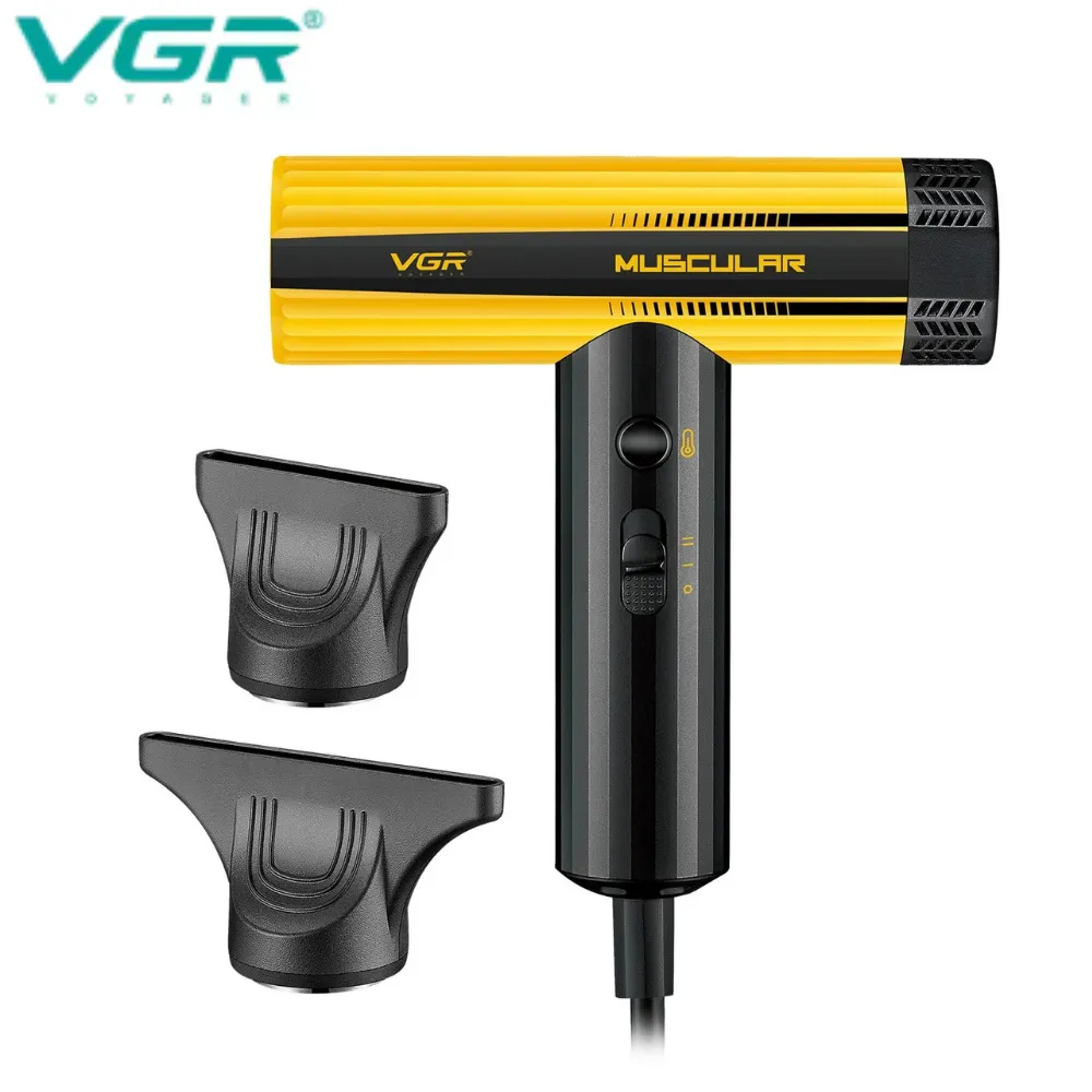 مجفف شعر احترافي VGR V-285 HD للصالونات للرجال والنساء، أصفر