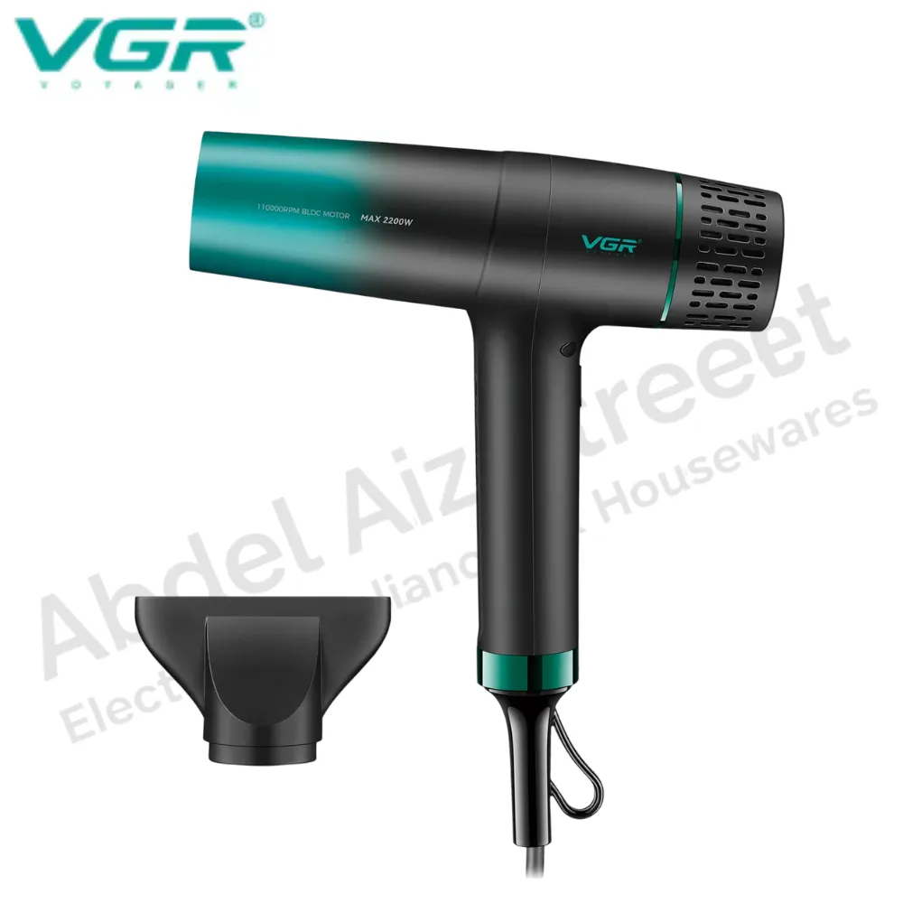 مجفف شعر احترافي VGR V-442 للرجال والنساء، 3 إعدادات للحرارة و3 للسرعة، خاصية الهواء البارد