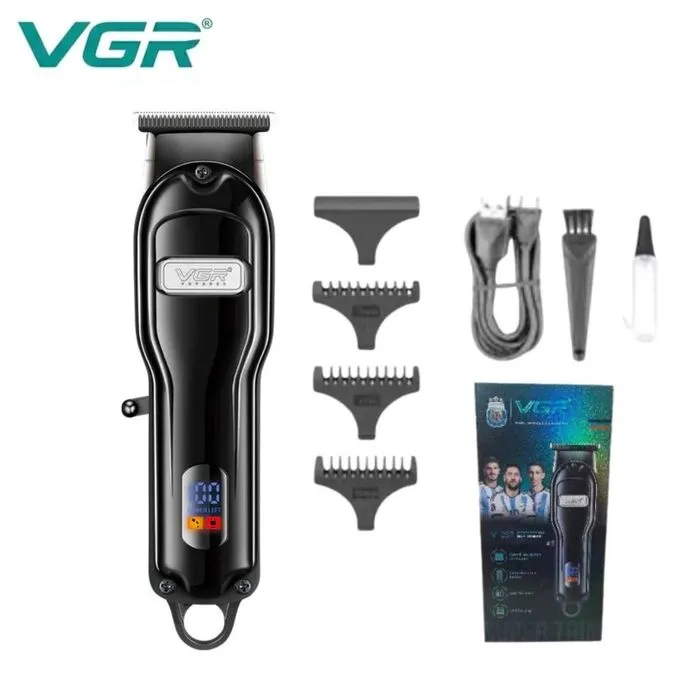 VGR V-297 - ماكينة حلاقة كهربائية احترافية قابلة لاعاده للشحن للرجال
