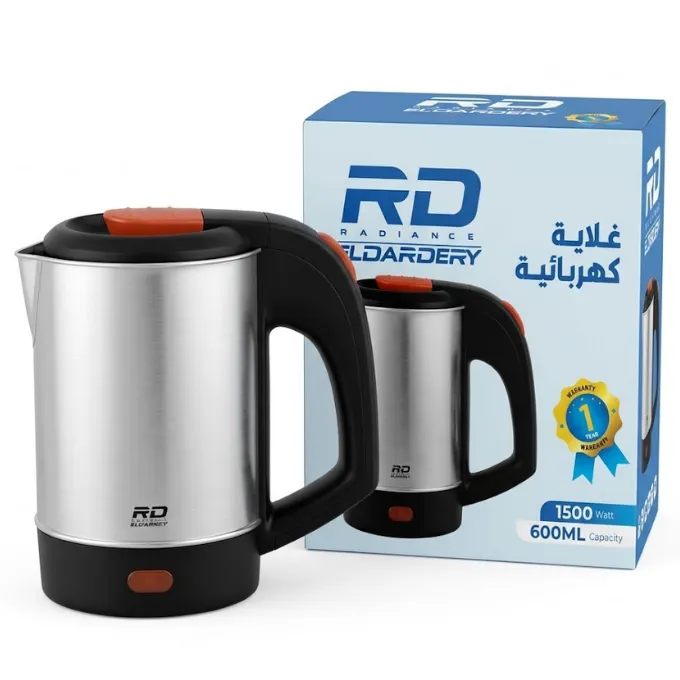 غلاية R.D الستانلس ستيل الكهربائية المحمولة (سعة 600 مل)