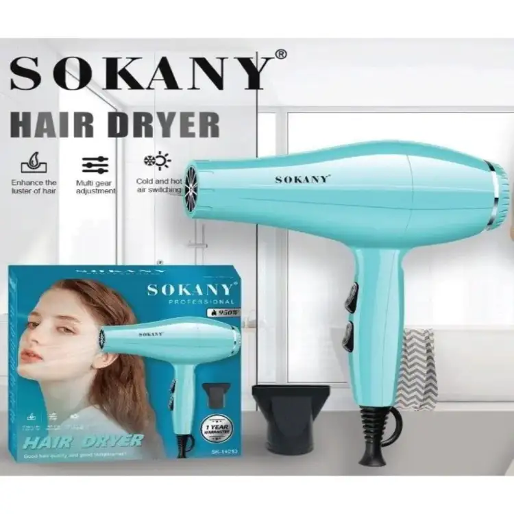 مجفف شعر سوكاني، 950 وات، ازرق - SK-14013