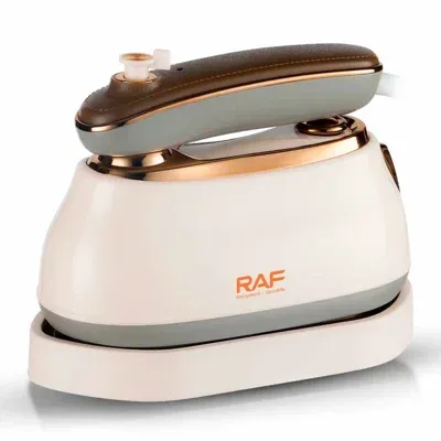 (ضمان 3 سنوات) مكواة بخار صغيرة محمولة للسفر من طراز RAF R.1142w - مكواة بخار يدوية صغيرة دوارة بزاوية 180 درجة
