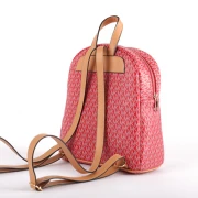 حقيبة  ظهر مصنعة من أجود خامات الجلد - بيد علوية واحزمة كتف وسوستة امامية  - من مايكل كورس للنساء - أحمر