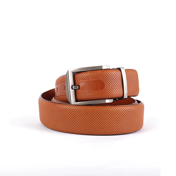 Classic and Casual  Belt 100% Pure leather from Abdel Aziz Street – louis vuitton metal tongue buckle for men – Havan Color  - 130 cm