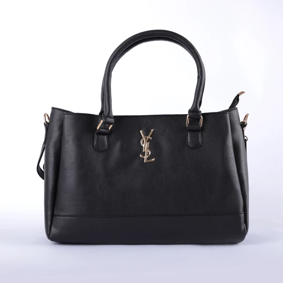 Yves saint Laurent Shoulder bag lather - With Hand and shoulder handle and adjustable shoulder strap - for woman - Black