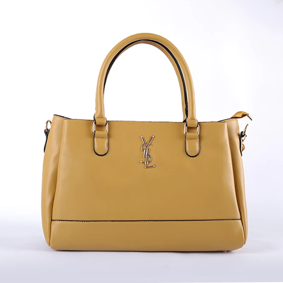 Yves saint Laurent Shoulder bag lather - With Hand and shoulder handle and adjustable shoulder strap - for woman - yellow