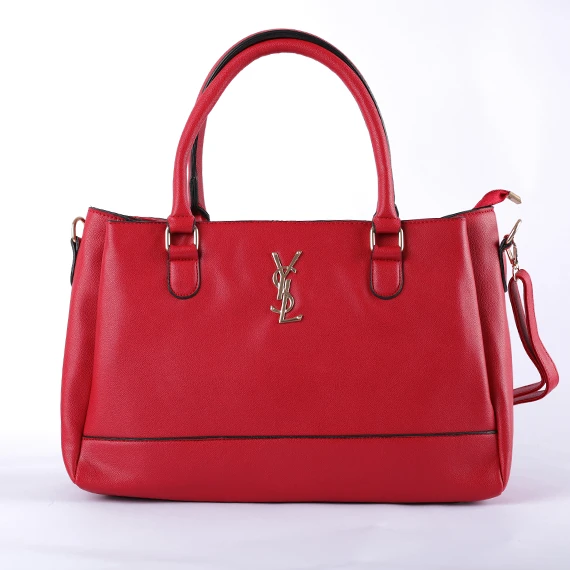 Yves saint Laurent Shoulder bag lather - With Hand and shoulder handle and adjustable shoulder strap - for woman - Red