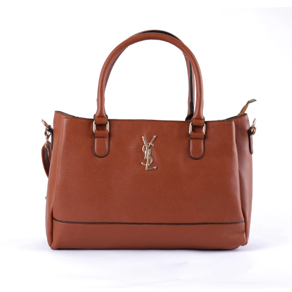 Yves saint Laurent Shoulder bag lather - With Hand and shoulder handle and adjustable shoulder strap - for woman - Brown