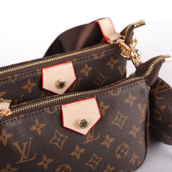 Louis Vuitton - Authenticated Multi Pochette Accessoires Handbag - Synthetic Brown Abstract for Women, Never Worn