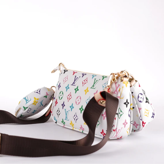 حقيبة الاكسسوارات المتعددة من Louis vuitton & حقيبة كروس عصرية - للنساء - أبيض