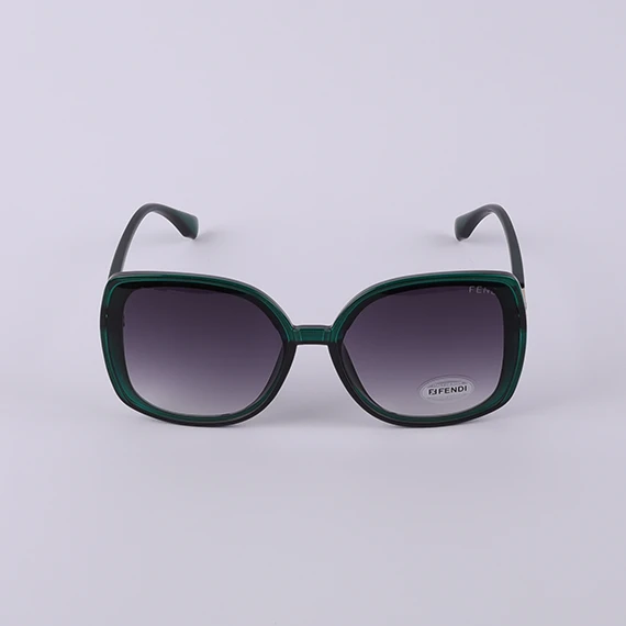 نظارة شمسية متعددة الألوان من Fendi - باطار أسود - عدسات متدرجه -  للنساء - أسود