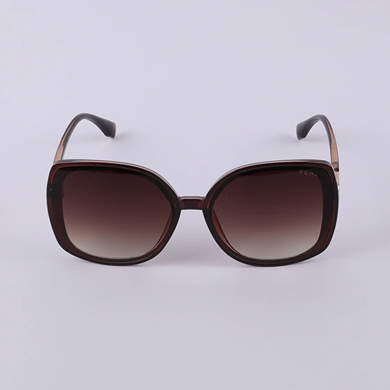نظارة شمسية متعددة الألوان من Fendi - للنساء - بني