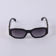 النظارة الشمسية الاكثر مبيعا لهذا العام من فرزاتشي للجنسين - أذرع مصممة بشعار الماركة - أسود