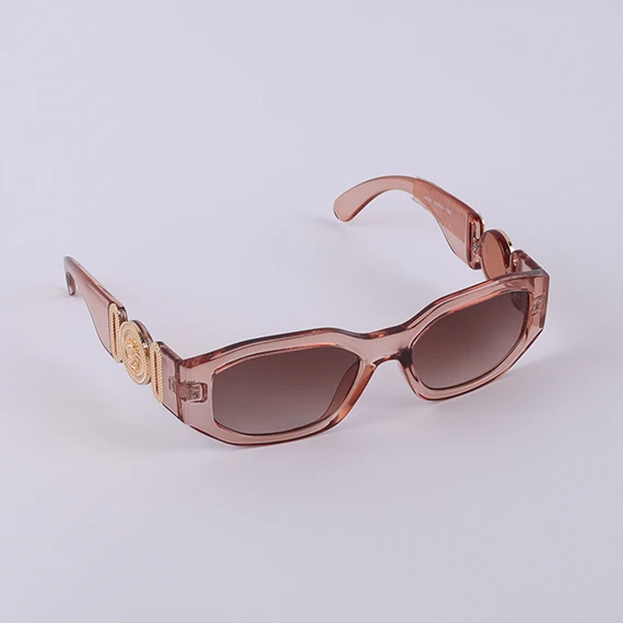 النظارة الشمسية الاكثر مبيعا لهذا العام من فرزاتشي للجنسين - أذرع مصممة بشعار الماركة - عسلي شفاف