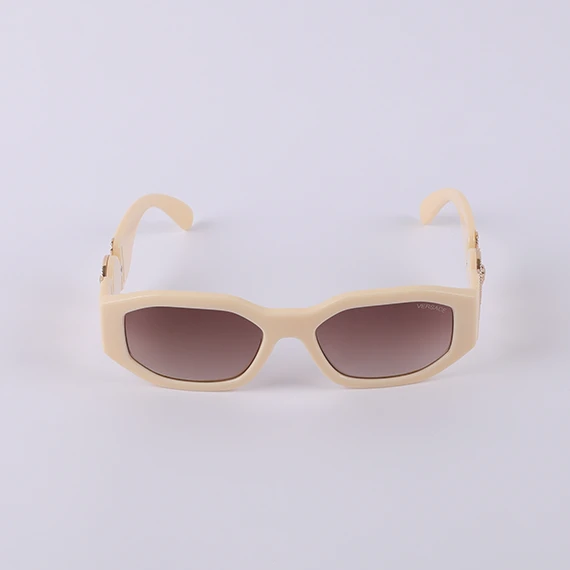 Versace best selling sunglasses this year for unisex - Arms Designed with brand logo - Creamy