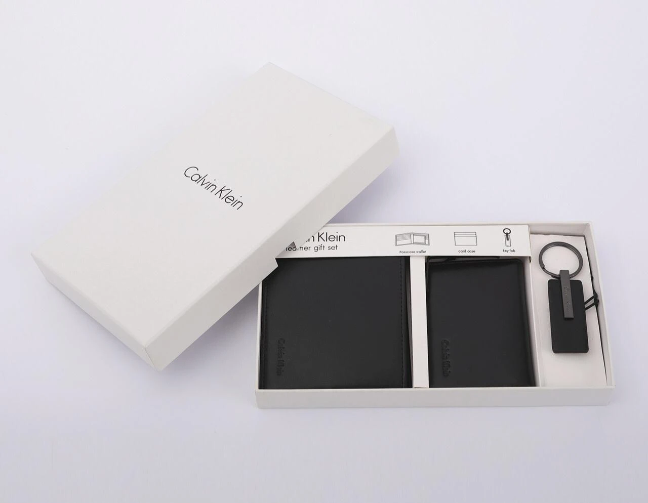 Calvin Klein men's gift set, bi-fold wallet, card wallet and key chain