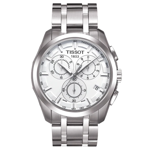 Tissot Watch For Men, Stainless Steel Band, Quartz, T035.617.11.031.00 - White
