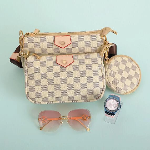 Deal Of The Day From Abdelazizstreet - Original Guess Watch with Bag and Sunglasses Louis Vuitton