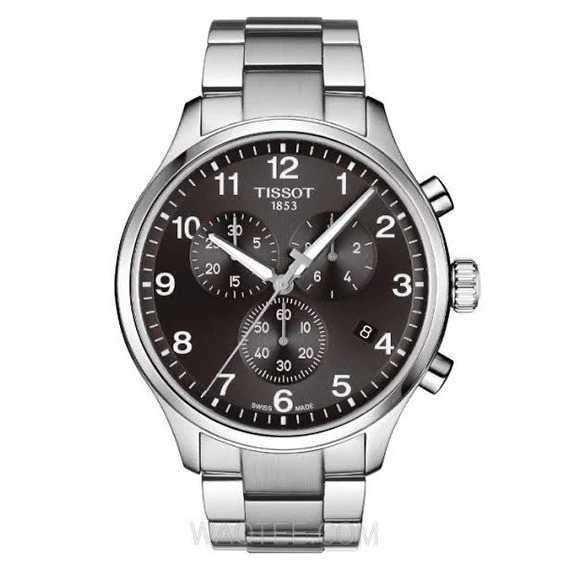 Tissot Men's Chrono XL Swiss Quartz Stainless Steel Strap, Grey, 22 Casual Watch (Model: T1166171105701)