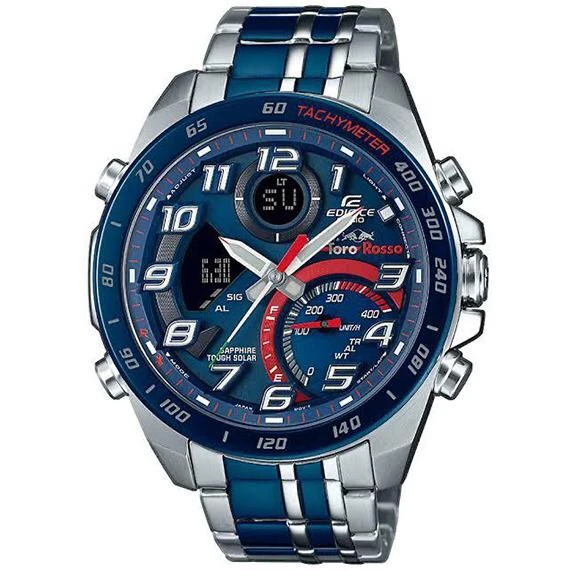 Casio Men's Edifice Quartz Watch with Stainless-Steel Strap, Silver, 21.6 (Model: ECB-900DB-1BCF)