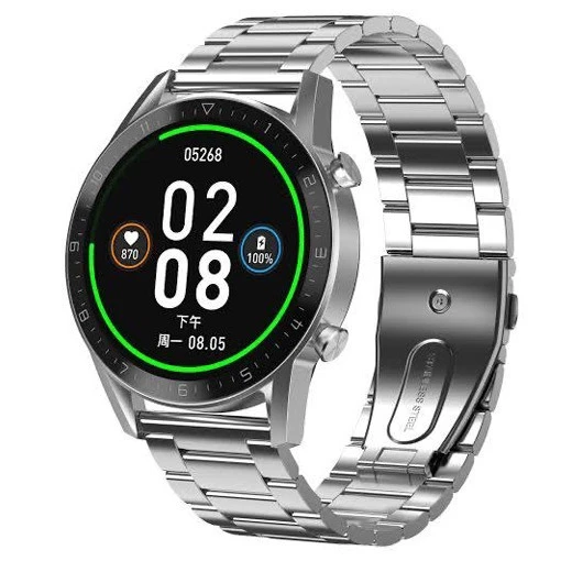 Smart Watch DT92 100% Original  Stainless steel Band - Compatible with Android and iOS - Silver