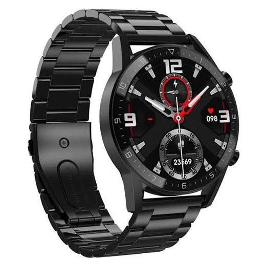 Smart Watch DT92 100% Original  Stainless steel Band - Compatible with Android and iOS - Black