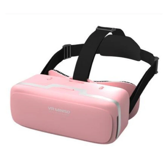 3D virtual reality glasses, Model G04.Color Pink. Composition: ABS, resin lenses