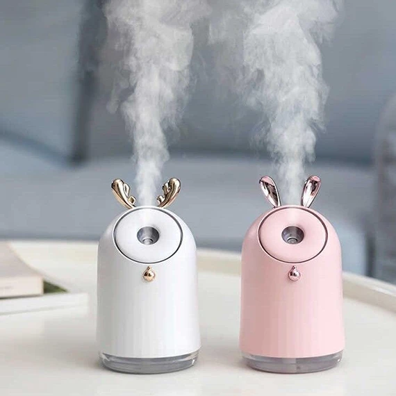Wireless Cute Air Humidifier USB Ultrasonic Aroma Essential Oil Diffuser 800mAh Built-In Battery Rechargeable Fogger Mist Maker