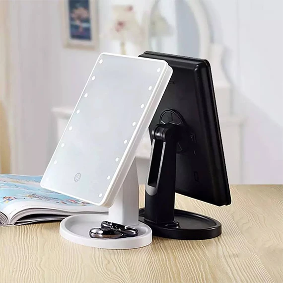 Cosmetic mirror with LED lighting