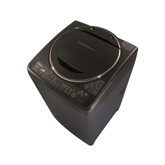 غسالة ملابس توشيبا فوق أوتوماتيك 17 كيلو مزودة بموتور SDD انفرتر لون سيلفر غامق AEW-DC1700SUP(DS)