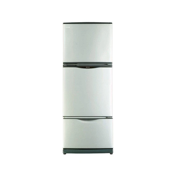 Toshiba refrigerator no frost 351 liter, 3 doors in silver color gr-efv45-s