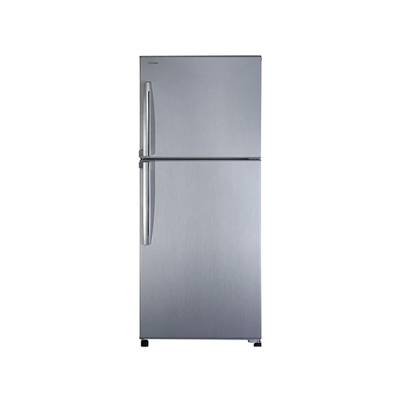 Toshiba refrigerator no frost 355 liter, 2 flat doors in silver color gr-ef40p-r-s