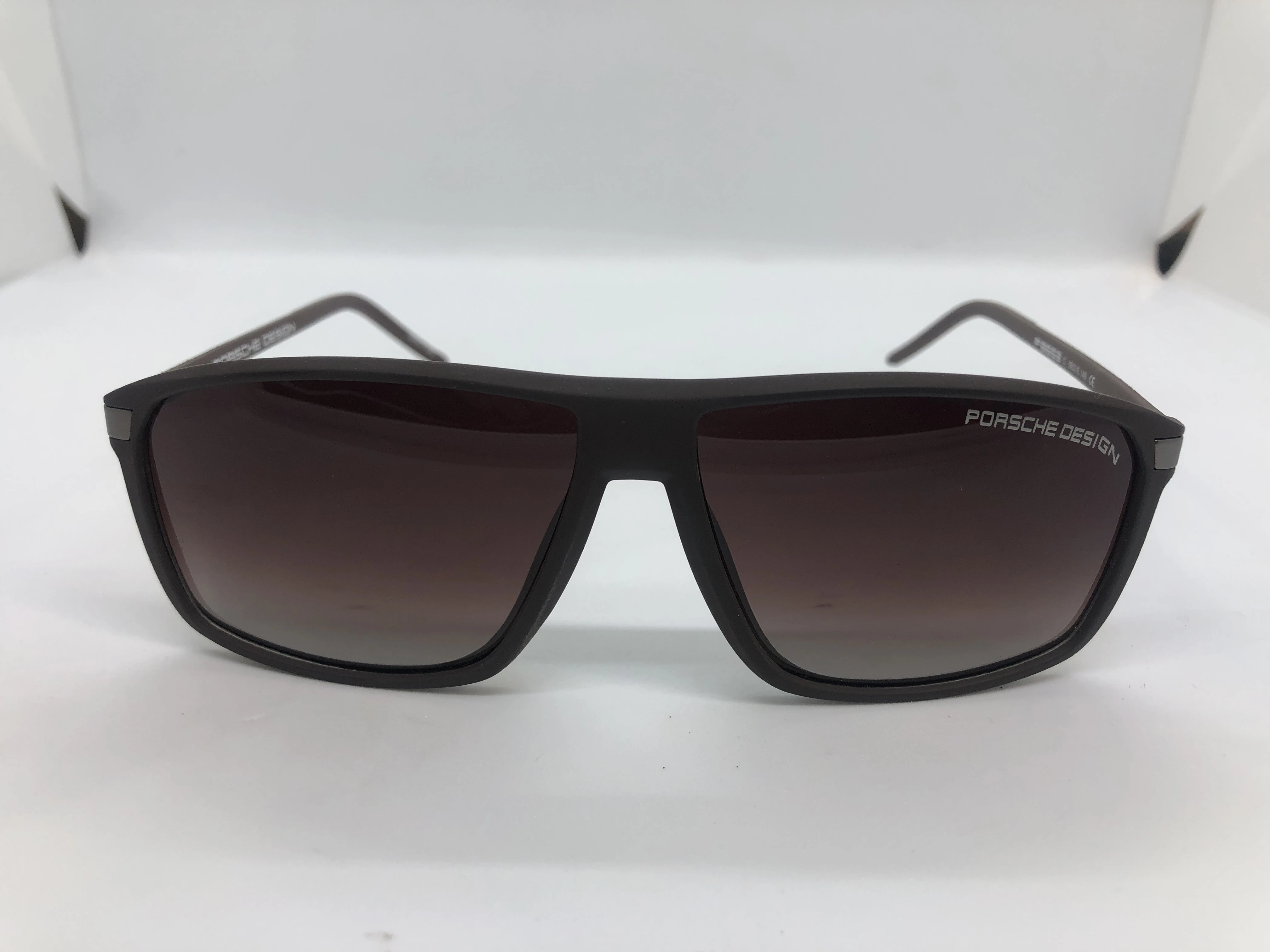 Sunglasses - Porsche Design - With Dark Brown Polycarbonate Frame - Hazel Lenses - And Dark Brown Agriculture - For Men