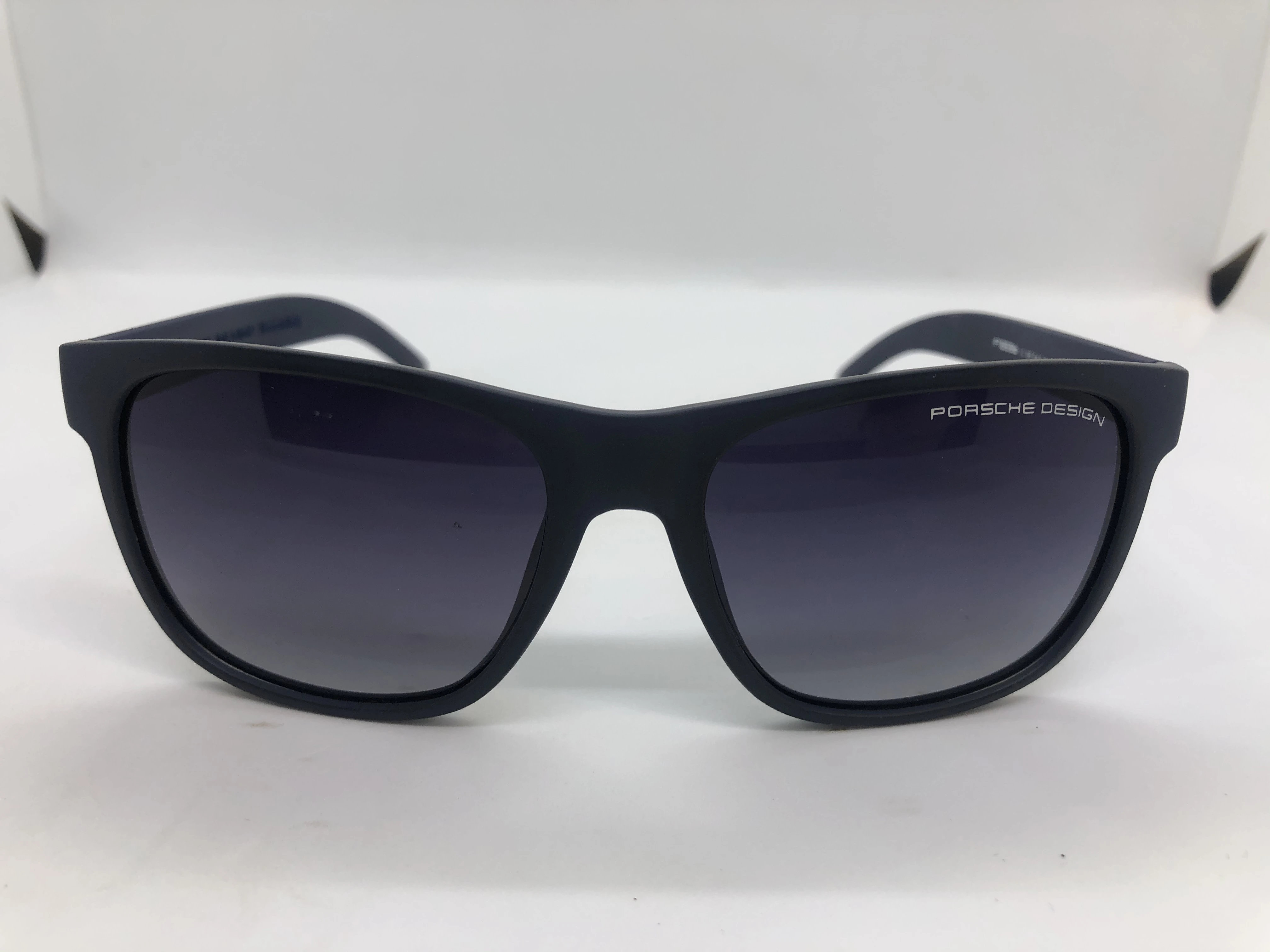 Sunglasses - Porsche Design - Polycarbonate Blue Frame - Dark Blue Gradient Lenses - Navy Blue Legging * Silver Metal - For Men