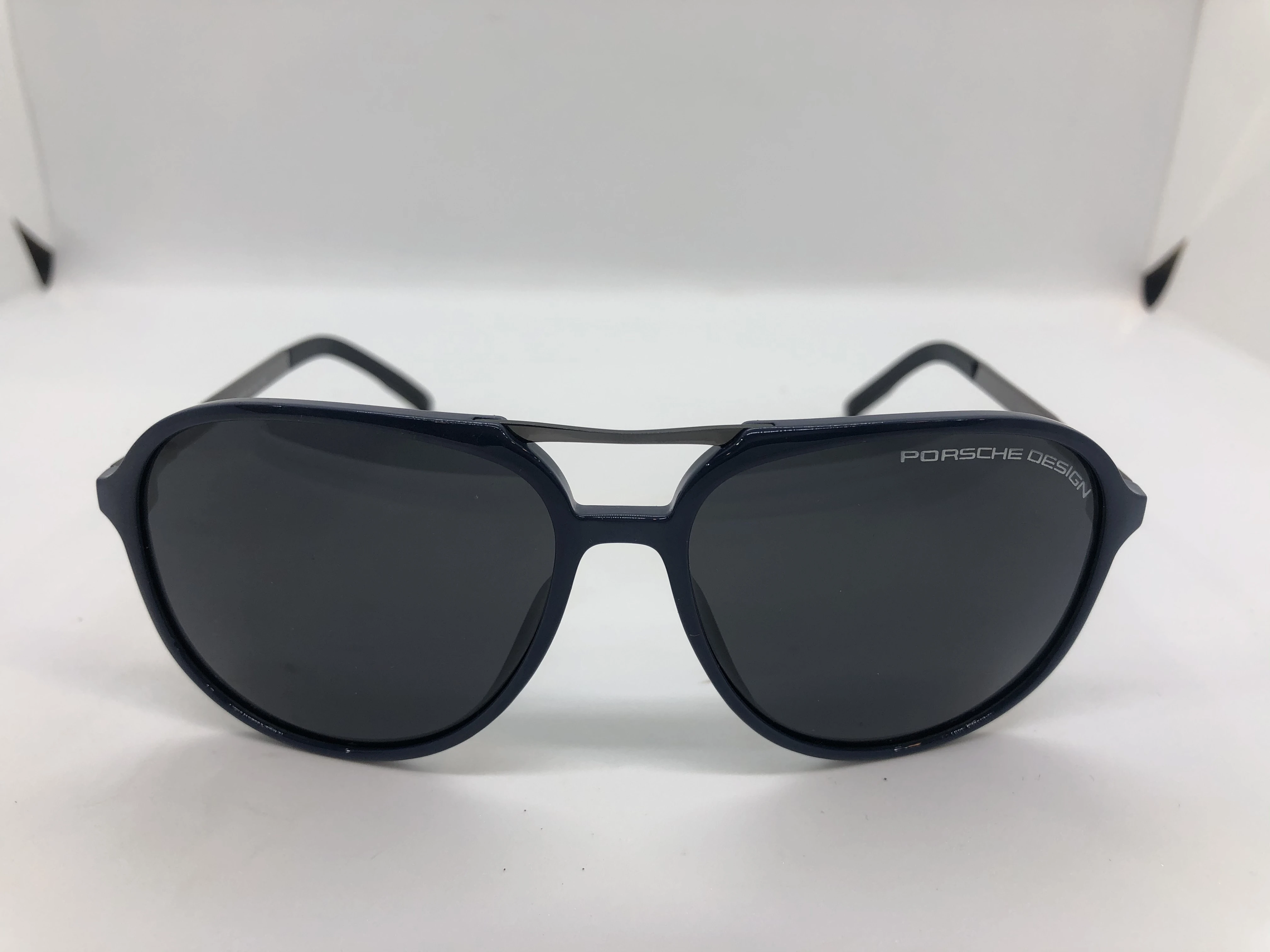 Sunglasses - Porsche Design - Polycarbonate Frame -  dark blue Lenses - Black Metal Arm - For Men