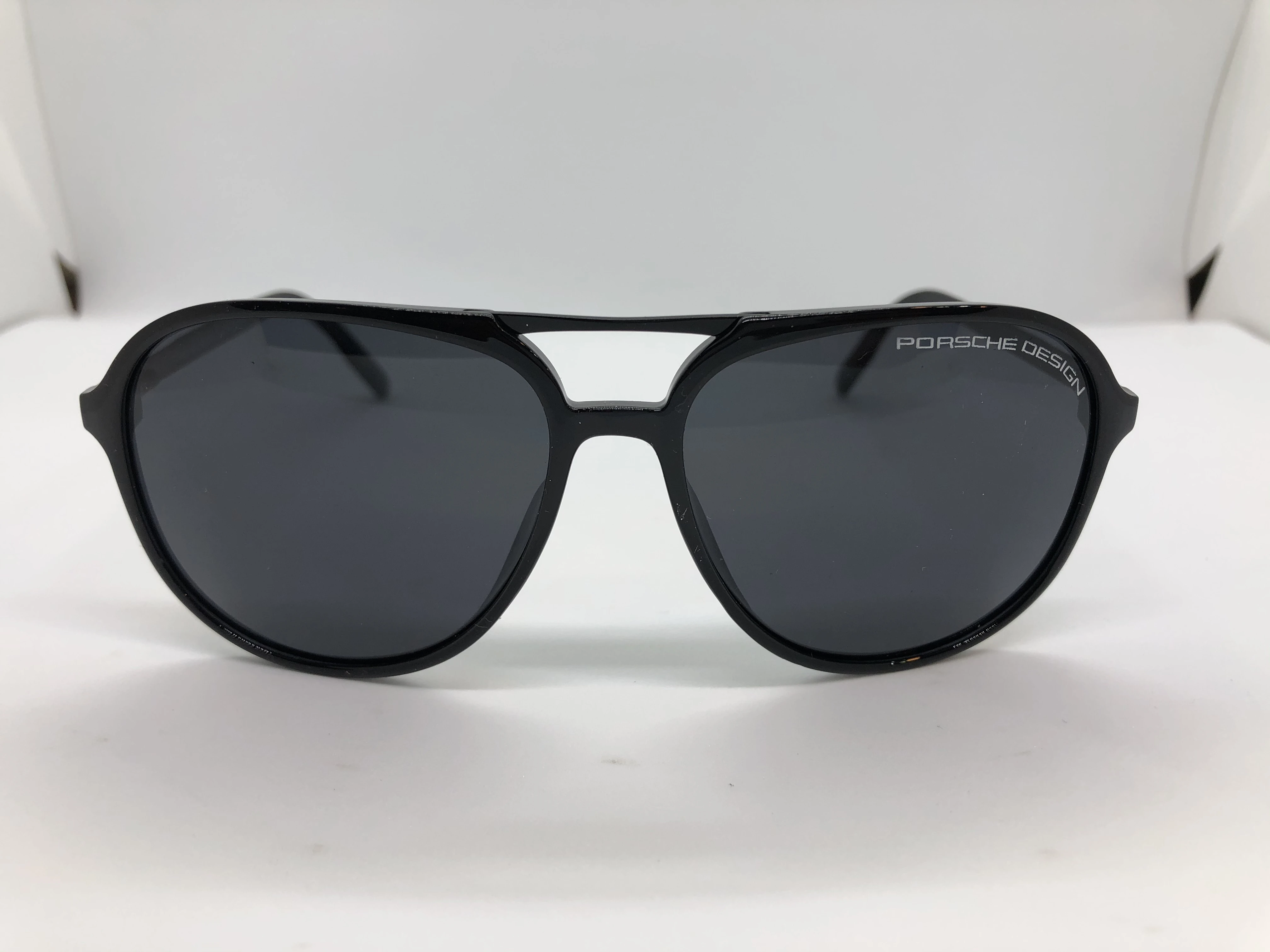 Sunglasses - Porsche Design - Polycarbonate Frame - Black Lenses - Black Metal Arm - For Men