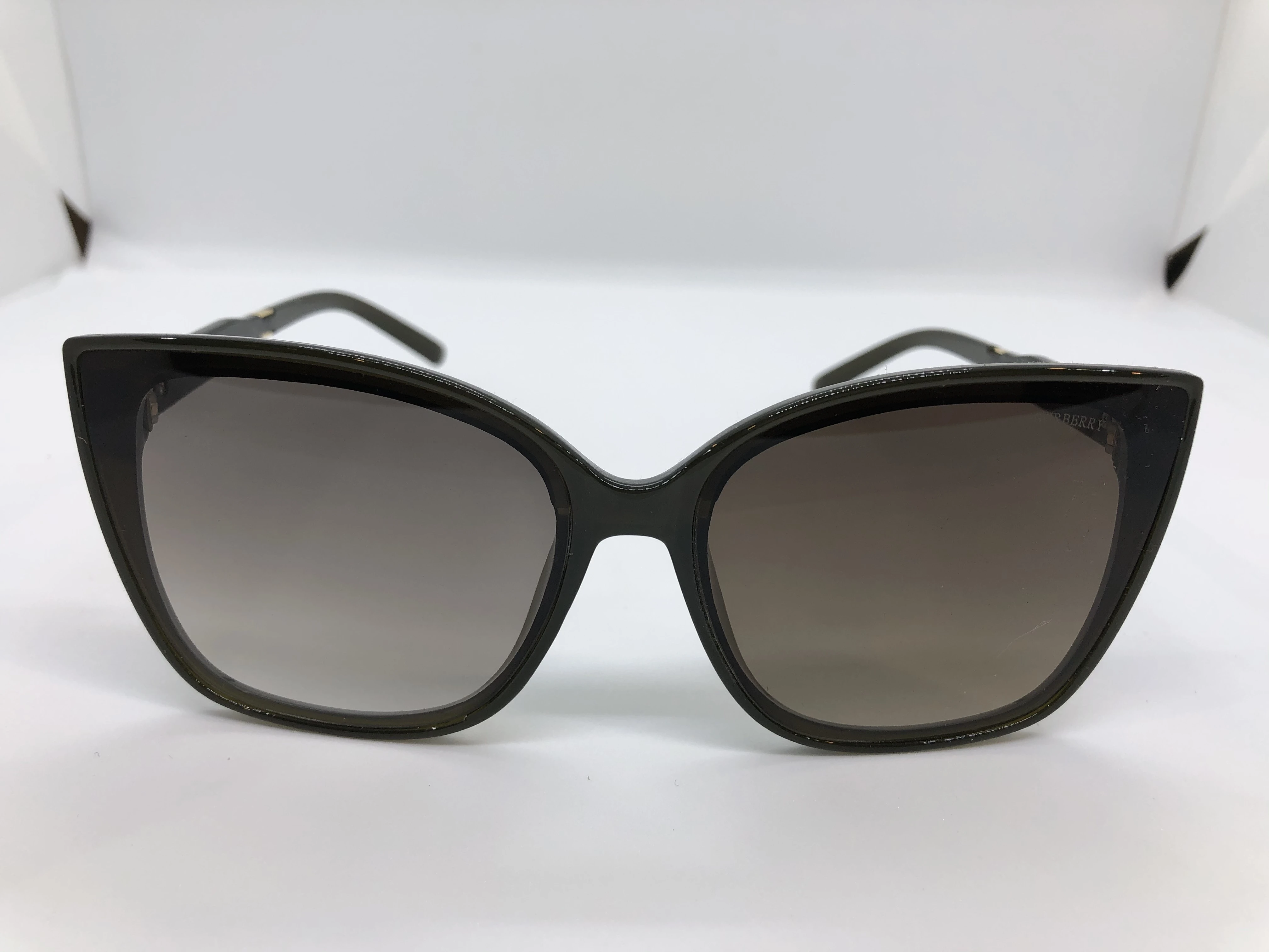 Burberry Sunglasses - Dark Brown Polycarbonate Frame - Gradient Brown Lenses - Burberry Dark Brown Polycarbonate Cultivator - For Women