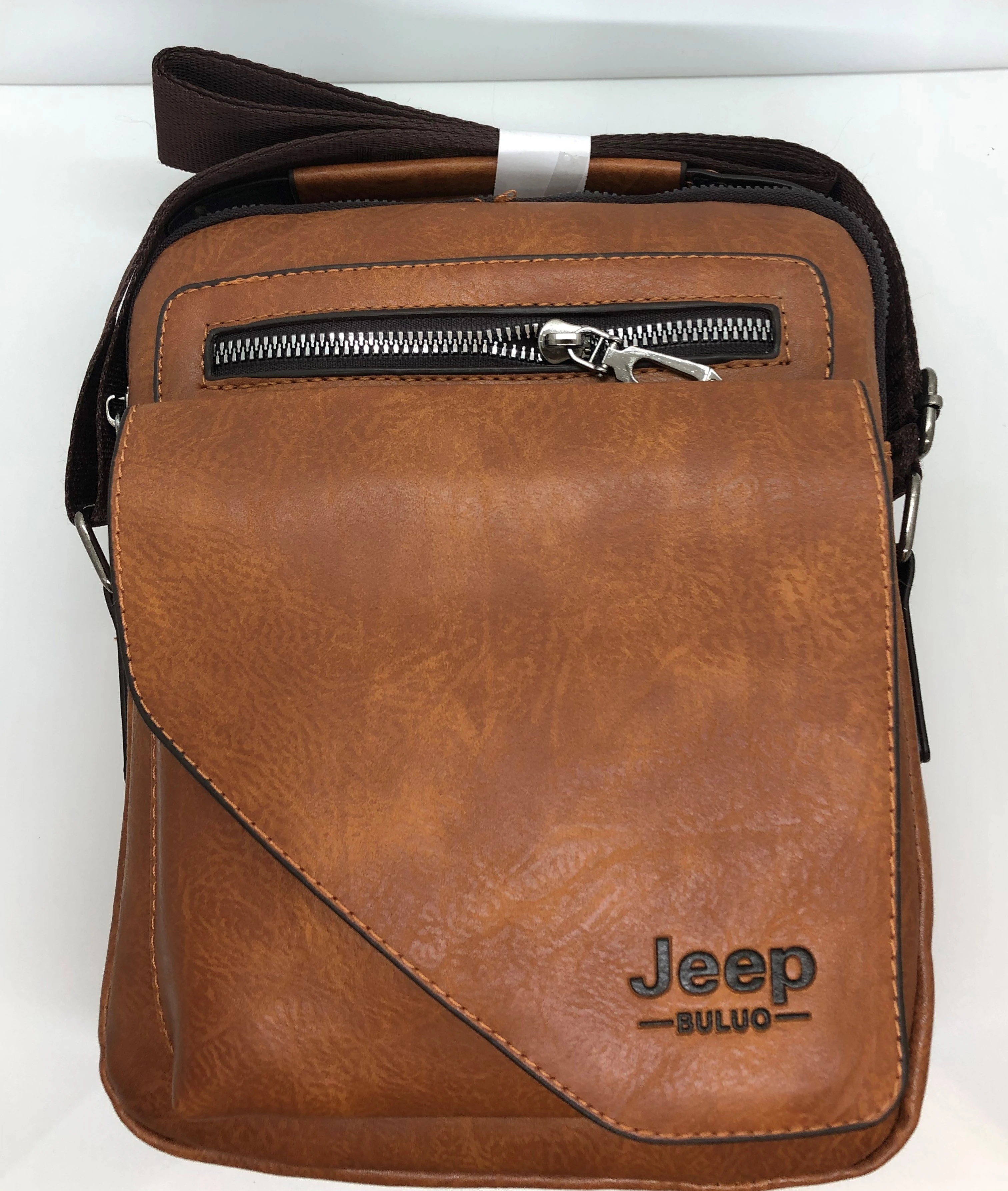 Jeep cross shoulder bag in light brown color