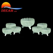 Dream Decorated Glass Dumpling Set, 7 Pieces - Clear