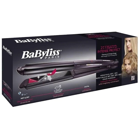 Babyliss ST330E 2-in-1 hair straightener and curler for wet and dry use - 235 ° C.