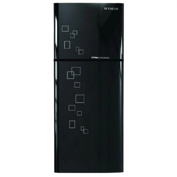 فريش ثلاجة ميكانيكال نوفروست 363 لتر بموتور ال جي زجاج أسود FNT-BR470KGB LG