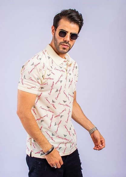 Summer men's polo shirt for all occasions - off white