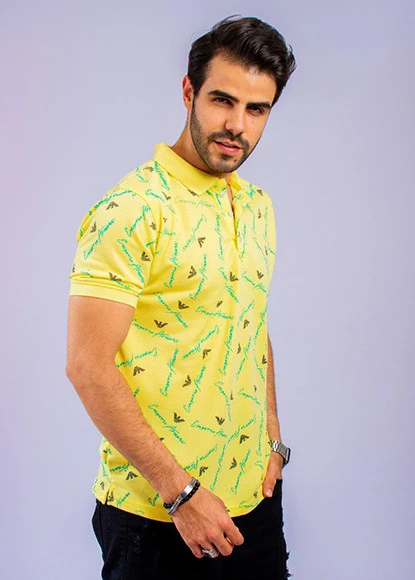Summer men's polo shirt for all occasions - yellow