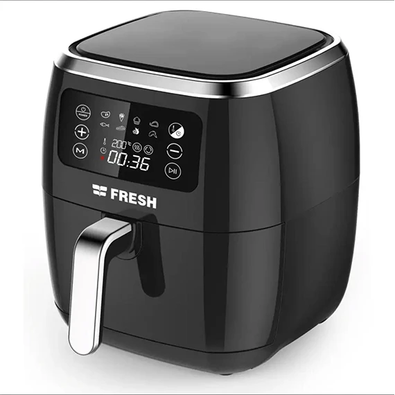 Fresh Digital Fryer Without Oil, 5.5 Liters, 1800 Watt, Black/Silver- AFF1800B
