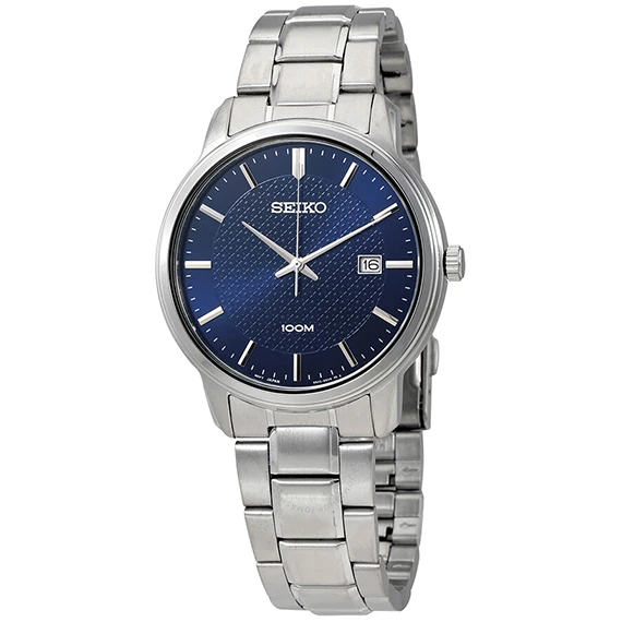 Seiko Men's All Year Round Quartz Watch with Stainless Steel Band, Gray, 22 (Model: SUR193P1)